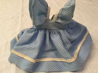 Vintage 1950’s Vogue Ginny Doll Light Blue Dress With White Trim And One Snap