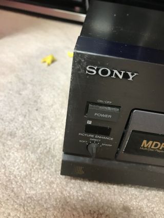 Rare Sony MDP - 605 Auto Reverse LD Laserdisc CD Player DOA 3