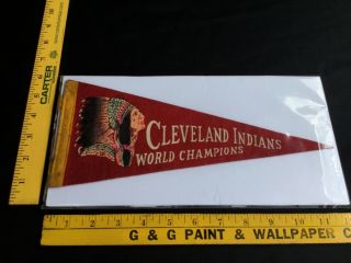 Cleveland Indians World Champions Mini Pennant Red 1948 Rare Item
