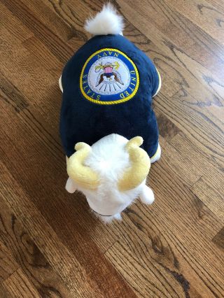 Pillow Pets Premium Plush Us United States Navy Blue Bear Rare Armed Forces