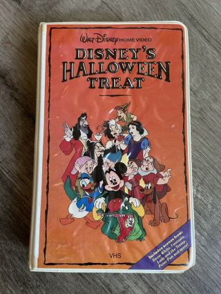 Vintage Disney’s Halloween Treat Rare White Clamshell Vhs