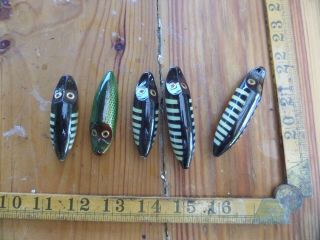 5 Antique Vintage Old Stock Fishing Lure Bodies