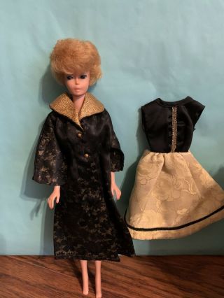 Vintage Barbie Clothing 1960’s Gold & Black Coat
