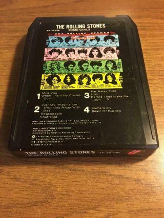The Rolling Stones Some Girls Rare 8 Track Tape Late Nite Bargain