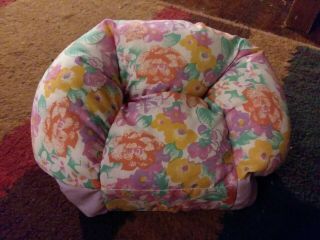 Vintage Toymax Barbie Doll Fabric Furniture Stuffed Couch Loveseat 1994 Rare