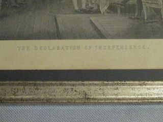 1876 Antique Engraving / Etching Portrait Declaration Of Independence 2