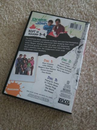 Drake and Josh Best of Seasons 3 - 4 3 Disc Set Rare Exclusive DVD 2