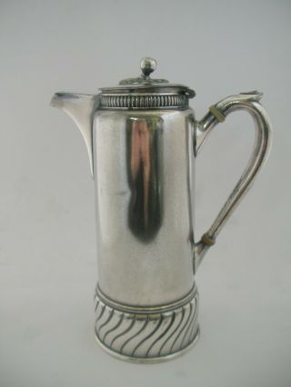 1890s Wilcox Silver Plate Co Quadruple Silver Plate Coffee Hot Water Pot 4004