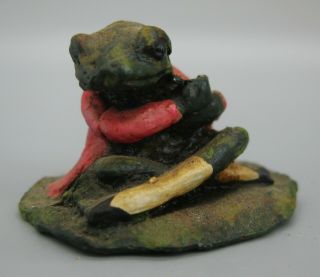Vtg Beatrix Potter Cold Painted Metal Mr.  Jeremy Fisher Frog Miniature Figurine 2