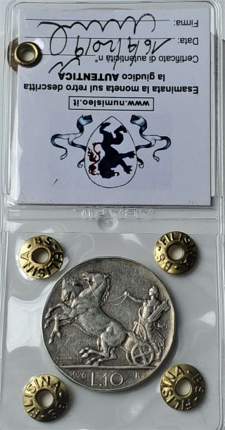 10 lire 1926R Italy Vittorio Emanuele III BB Ultra Rare Only 1,  748.  000 3