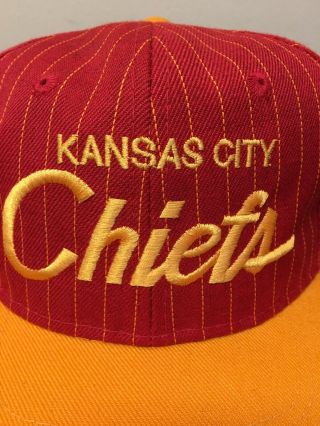 Vintage Kansas City Chiefs Sports Specialties Snapback Hat Pinstripe RARE 2
