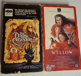 The Dark Crystal Vhs Jim Henson Hbo Puppet Fantasy Cult Rare & Willow Movies