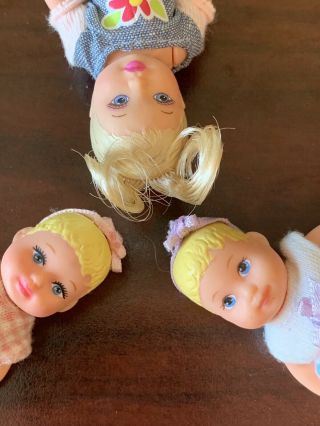 Vtg Barbie Happy Family Baby Krissy Chrissy Nikki Jointed 3 Dolls Infant Clothes
