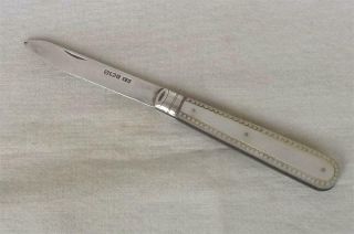 A Fine Antique Sterling Silver & Mother Of Pearl Letter Opener Sheffield 1911.