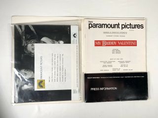 My Bloody Valentine 1981 Vintage Rare Press Kit Slasher Horror Film Movie 2