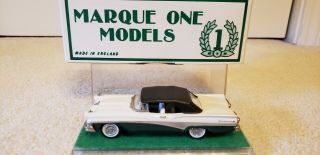 1:43 Rare 58 Ford Convertible Top Up Marque One Models N/minimarque N/motor City