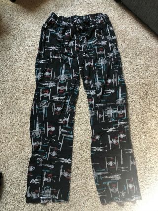 Rare Star Wars Ship Wireframe Pajama Pants Loot Crate Wear Lvl Up Size (l)