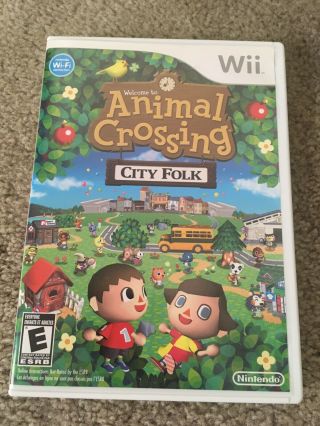 Animal Crossing City Folk /w Wii Speak Microphone (nintendo Wii) Complete Rare