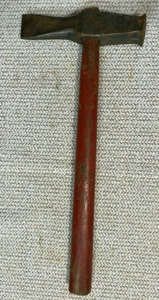 Antique Primitive Rustic Rare Hammer And Crest Blacksmith Hammer - Wedge Tool
