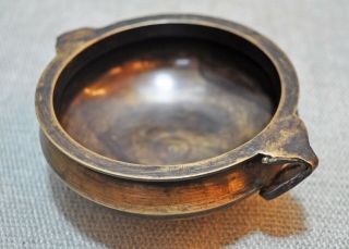 Vintage Hand Crafted Casted Brass Kitchenware Rice Cooking Urli Bowl