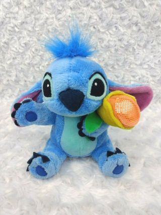 Disney Store Stitch Plush With Flower Rose Lovey 6 " Lilo And Stitch Rare Easter