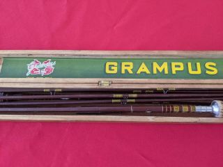 Vintage Kiraku & Co.  Grampus Split Bamboo Fly Rod And For Repair