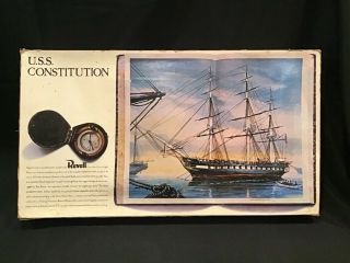Rare 1965 Revell Ship U.  S.  S.  Constitution Model Kit H - 386:1350