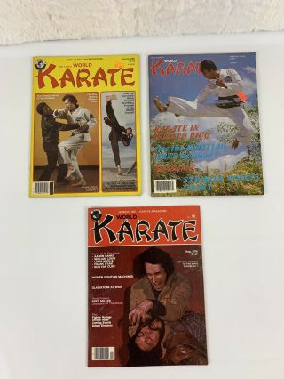 Dan Lurie’s World Karate (3) Magazine’s Martial Arts Self Defense Rare Oop