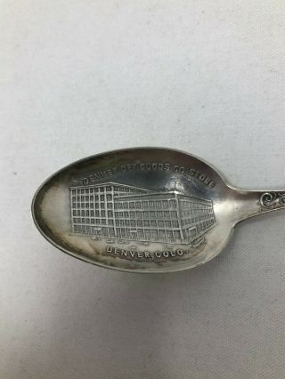 Sterling Silver Souvenir Spoon Denver Dry Goods Co Store Colorado 2