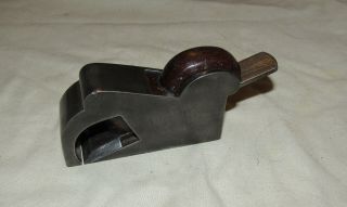 Antique Metal Bullnose Plane With Wooden Wedge Ward Cutter Old Woodworking Tool