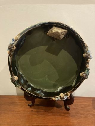 Rare Large Antique Japanese SUMIDA GAWA Hand Made Decorative Bowl 2