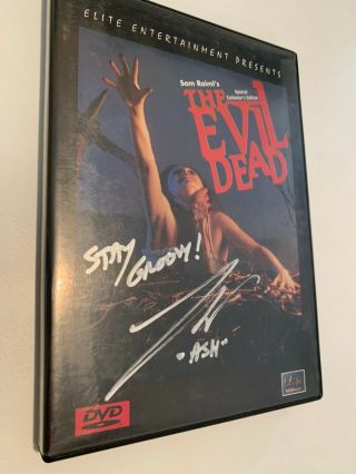 The Evil Dead Dvd Signed By Bruce Campbell Elite Entertainment Rare Oop