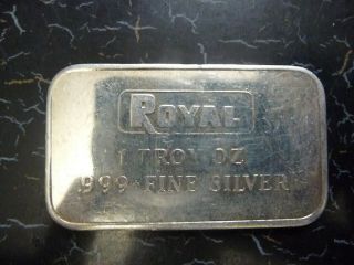 Rare 1 Oz 999 Fine Silver Bar Engelhard Royal