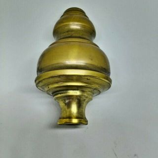 B1s Large Size 11 Cm Solid Brass Spun Bed Knob Vintage Style Hollow 4.  1/2 " High