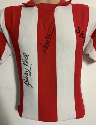 Rare Bobby Kerr Jim Montgomery Sunderland 1973 Signed Shirt,  1973 Fa Cup