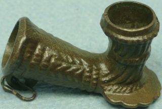 18th C.  Ottoman Bronze Tobacco Smoking Pipe