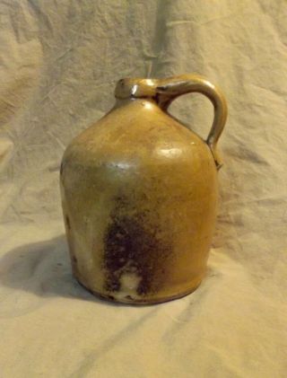 Antique 19th C Salt Glazed Stoneware Southern Us Pottery Acid Dry Style 7 " Jug