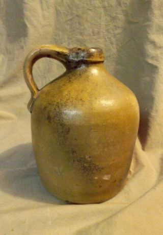 Antique 19th C Salt Glazed Stoneware Southern US Pottery Acid Dry Style 7 