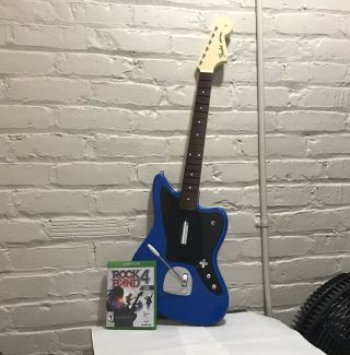 Rock Band 4 & Rare Fender Jaguar Guitar Xbox One & Desc - Great