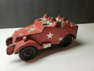 Rare Sun Rubber Toy Military Tank With Soldiers Huge Size