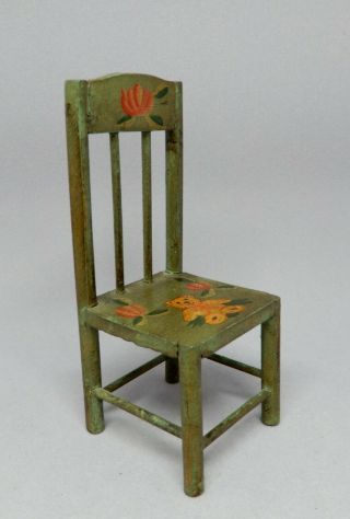 Vintage Hand Painted Teddy Bear Chair Dollhouse Miniature 2