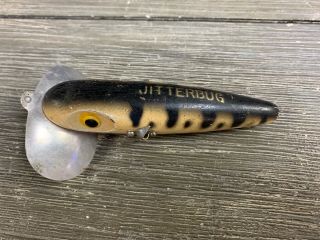 Vintage " Jitterbug " 5 " Wood Floater Fishing Lure