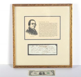 Antique 1782 Signed Document William Williams Declaration Of Independence