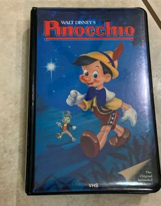 Pinocchio Walt Disney Black Diamond Vhs 1985 Black Clamshell Rare - 239 V
