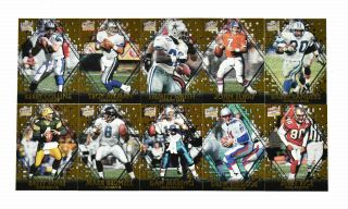 Rare 1997 Pacific Invincible Football Complete Pop Cards Insert Set - Elway - Favre,