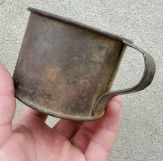 Vintage Antique Civil War Era Tin Metal Cup