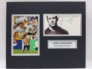 Rare Jonny Wilkinson England Rugby Signed Photo Display,  Autograph 2003 Rwc