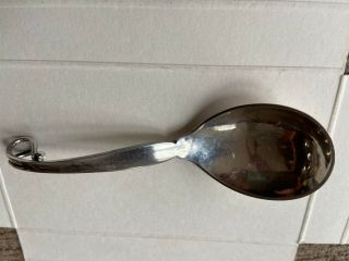 Vintage Georg Jensen Denmark Sterling Silver Baby Spoon Acorn Pattern