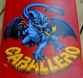 Steve Caballero Skateboard Powell Peralta Reissue Dragon 2004 Red & Blue Rare