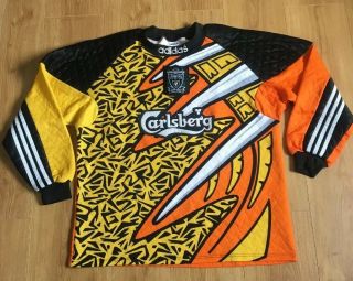 Liverpool Gk Goalkeeper Goalie Football Soccer Shirt Jersey Adidas Rare Retro L
